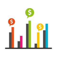 bars statistics economy infographics vector illustration design