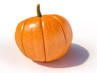 Halloween Pumpkin on White