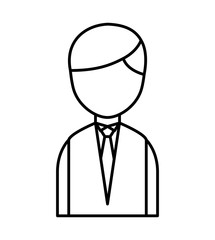 businessman avatar line icon vector illustration design
