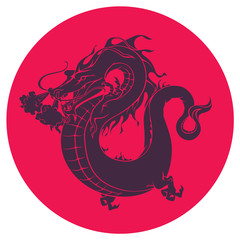 Monochromatic Japanece dragon