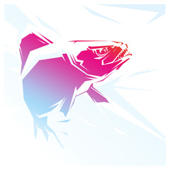 Piranha red illustration 