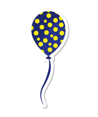 balloon air birthday isolated icon vector illustration design