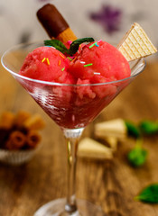 Strawberry ice cream