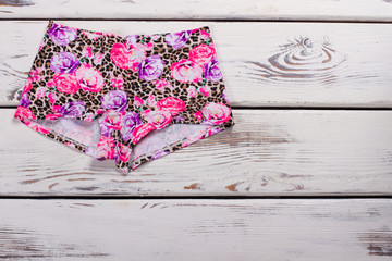 Trendy floral print on summer shorts.