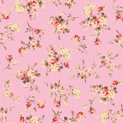 フェミニンな花柄