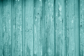 Fototapeta na wymiar Blue painted wood planks as background or texture. Close-up