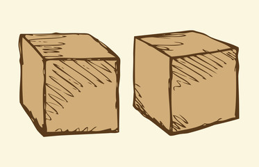 Cubes in different angles