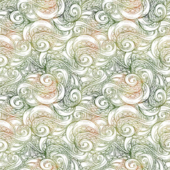 Sea monster tentacles seamless pattern