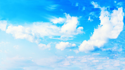 Naklejka na ściany i meble Beautiful view of blue sky and white clouds.