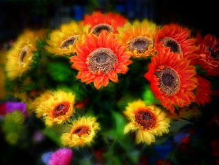 Ramillete de flores coloridas