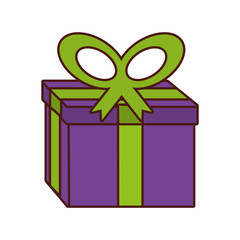giftbox birthday present isolated icon vector illustration design