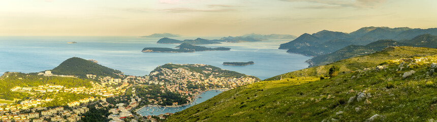 Panorama Adriatyku w okolicach Dubrownika