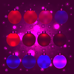 Colorful christmas balls.