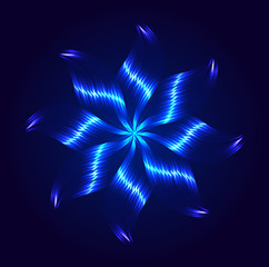 Decorative ornate shiny snowflake