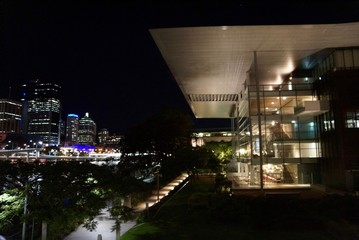 City skyline by night