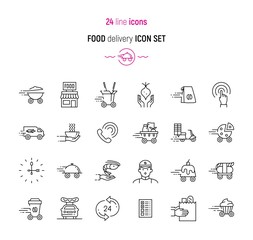 Food Delivery icon set