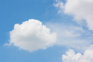 Blue sky with cloudy background.