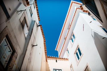 Fototapeta na wymiar Facade of old house in Alfama district, Lisbon