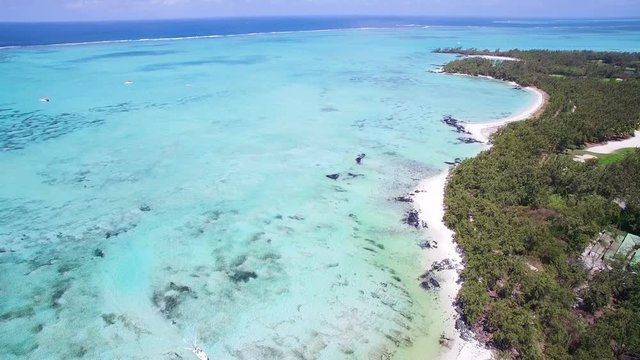 Aerial View: Ile aux Cerfs (Leisure Island), Mauritius
