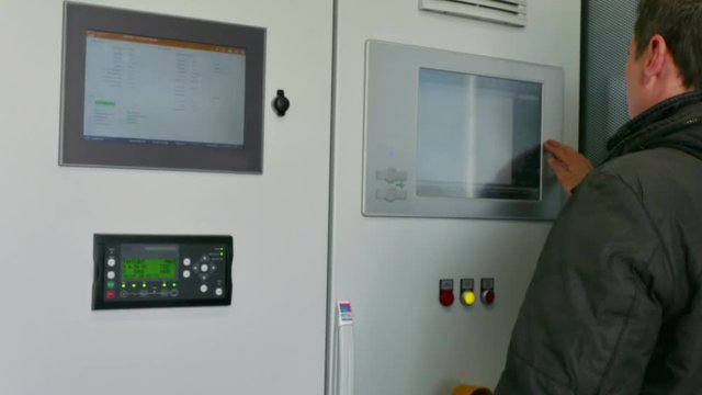 Control panel of  biogas thermal power plant