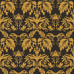 Vector Damask pattern design, Royal ornamental background