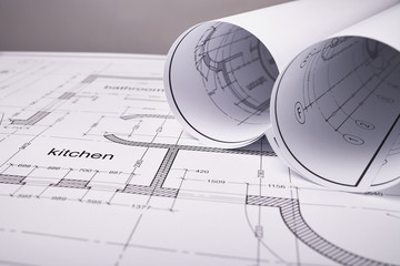 Set of construction drawings