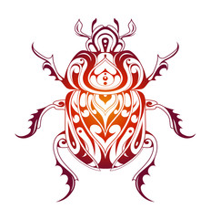 Beetle decorative tattoo