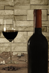 Copa de vino con pasas