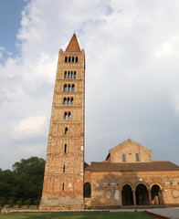 Famous Abbey of Pomposa in the Emilia Romagna region in Central