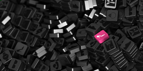 Infinite fashion 3d rendering icons