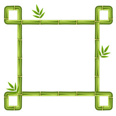 Naklejka premium Bamboo frame and border