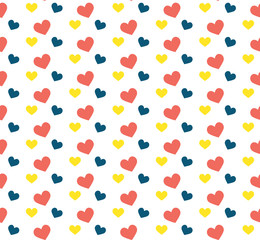 Seamless pattern with hearts.Vector illustration