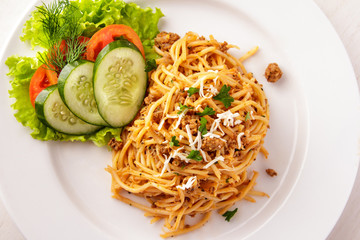 italian food spaghetti bolognaise