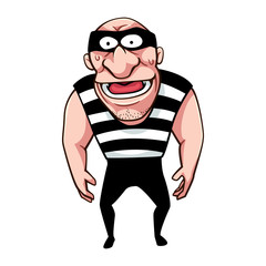 Thief with surprise face