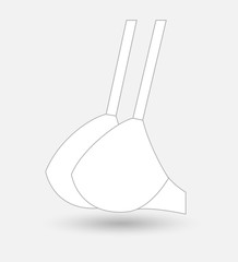 Bra Side View Vector