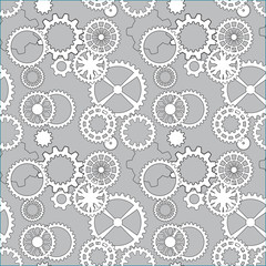 Steampunk  seamless pattern with clock wheels
