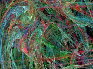 Multicolored chaotic strokes