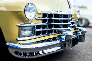 American Classic Car in Yellow