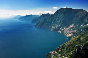 Naklejka na ściany i meble Amalfi coast from above.