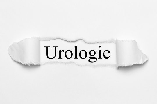 Urologie auf weißen gerissenen Papier