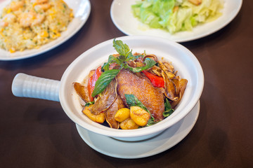 Claypot chicken wings in spicy style