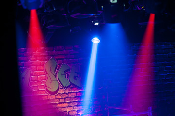 Indoor lightning of a small theatre