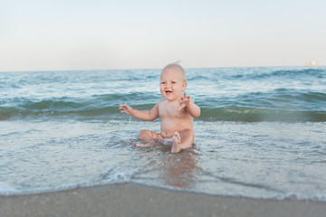 Girl splashing in the water