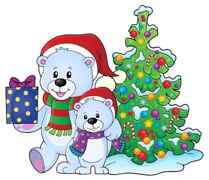 Christmas bears theme image 6