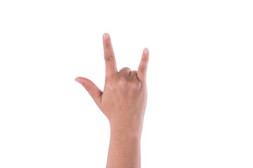 Obraz premium Woman hand with love sign.