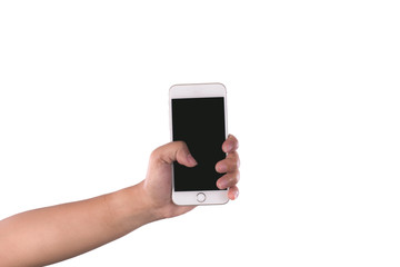 Woman hand holding a phone