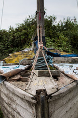 Front of Old Sailing Boat