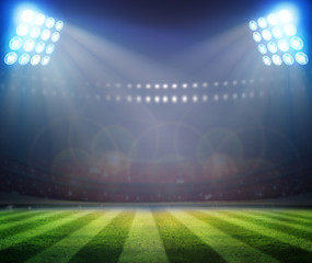 Obraz premium lights at night and stadium 3d render,
