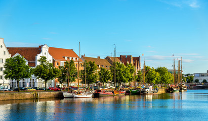 The Trave River in Lubeck - Germany