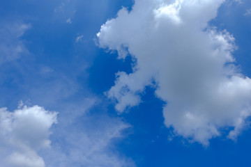 blue sky background with tiny clouds